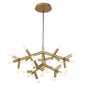 Pendente Manacá Dourado (D)92Cm 34X3W 3000K | BD003M