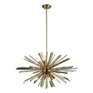 Pendente Nix Bronze e Cristal (D)99Cm(A)56Cm 10xE14 | BO013L