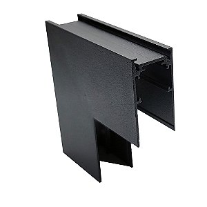 Conector Teto Parede De Sobrepor Aluminio Preto 8.0Cm  X  2.7Cm  X 8.0Cm