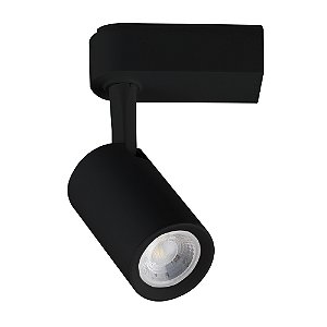 Spot Para Trilho Neo Preto (D)4.3Cm (L)8.6Cm (A)10.4Cm  1X5W 4000K 350Lm