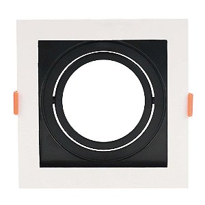 Spot Embutir Conecta Recuado Abs Branco Preto | DL146AR70WB