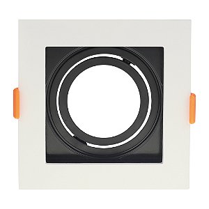 Spot Embutir Conecta Recuado Abs Branco Preto | DL146DICWB