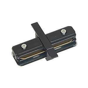 Conector Reto Para Trilho De Embutir Preto