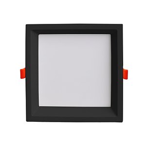 Plafon Embutir Low Frame Preto (C)12cm 12W 4000K | DLD012NB