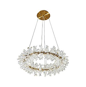 Pendente Flora Dourado Cristal (D)60Cm 54W | DY001S