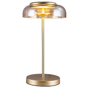 Abajur Disko Dourado E Ambar (A)42Cm 1X8W 3000K | FO015A