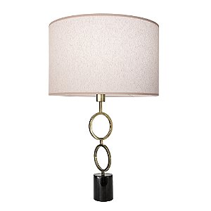 Base Abajur Tarsila Marmore Preto (A)55Cm 40W | GL008