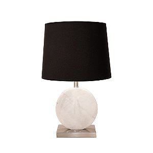 Base Abajur Biagio Nickel E Branco (D)22Cm (A)37Cm | GL016WN