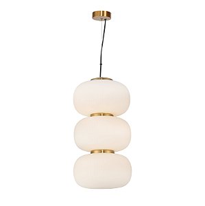 Pendente Tru Dourado Branco (D)24cm (A)45.5cm 30W 3000K | HC005