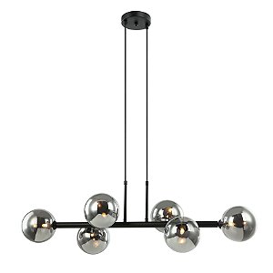 Pendente Abaporu Preto Fume (L)95Cm 6xG9 | HL003B