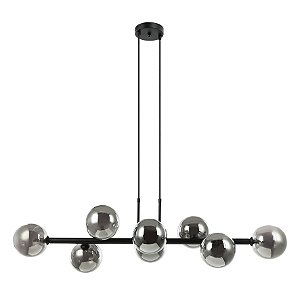 Pendente Abaporu Preto Fume (L)110Cm 8xG9 | HL004B