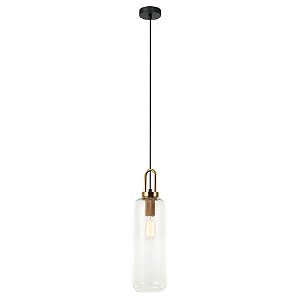 Pendente Guri Bronze Preto Vidro (D)15Cm (A)41Cm 1xE27 | HL006