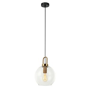 Pendente Guri Bronze Preto Vidro (D)25Cm (A)23Cm 1xE27 | HL007