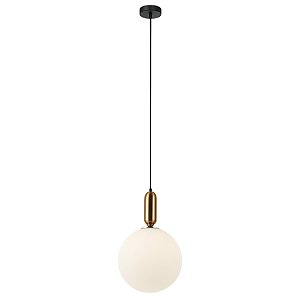 Pendente Cuica Bolinha Bronze Vidro (A)47Cm | HL008M