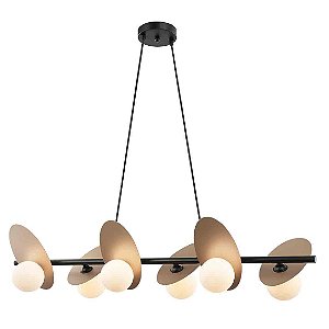 Pendente Ibira Nude Preto Branco (L)100cm 150W | HL011M