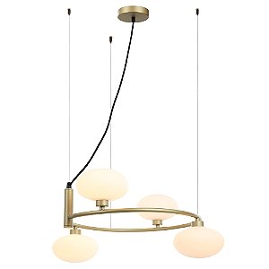 Pendente Samba Dourado Branco (D)41.5Cm 4xG9 | HL012S