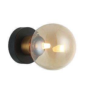 Arandela Tutu Preto E Dourado (C)17,5Cm (L)12Cm | HL028