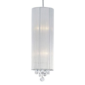 Pendente Silk Cromado (D)20Cm (A)55Cm 2Xe27 | HU2089S