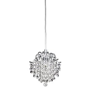 Pendente Fiore Cromado Transp (D)16Cm (A)18Cm 1xG9 | HU2106