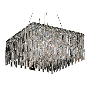Pendente Charm Cromado Cristal Transp (C)59Cm 13Xg9 | HU2157