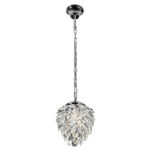 Pendente Nut Cromado Transp (D)23Cm (A)28Cm 2xG9 | HU2173