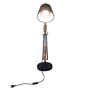 Abajur Scope Cobre E Preto (D)15Cm (A)72Cm | HU3002B