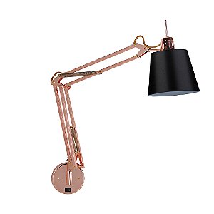 Arandela Scope Cobre E Preto (D)15Cm (A)67Cm | HU5001A