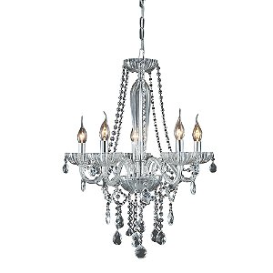 Lustre Anjou Cromado Transp (D)58Cm (A)63.5Cm 5Xe14 | JF015C