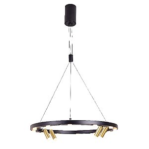 Pendente Occhio Preto Dourado (D)65Cm 16x3W 3000K | JJ014