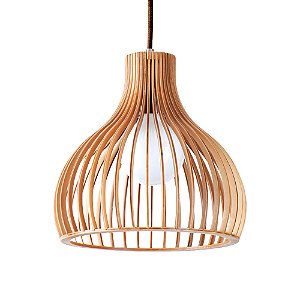 Pendente Wood Madeira Caramelo (D)45cm (A)45cm 1xE27 | LB005