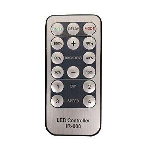 Dimer Com Controle Remoto Para Fitas Dimerizavel 127V Ip20 6A Max 500W