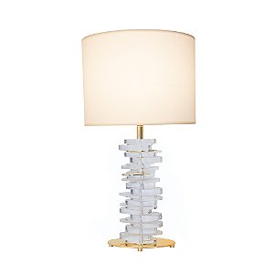 Base Abajur Veneto Dourado Acrílico (A)53cm | MI011