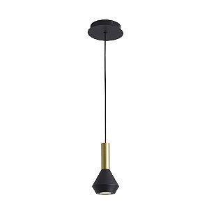Pendente Pituco Dourado Preto (D)10Cm 1xGU10 | ML015GB