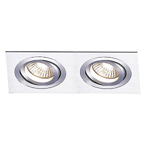 Spot Embutir Ecco 2Xminidicroica Bivolt Prata | NS5102A