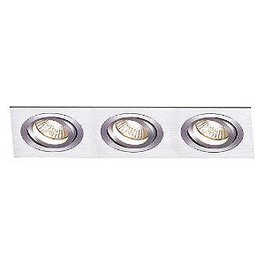 Spot Embutir Ecco 3Xminidicroica Bivolt Prata | NS5103A