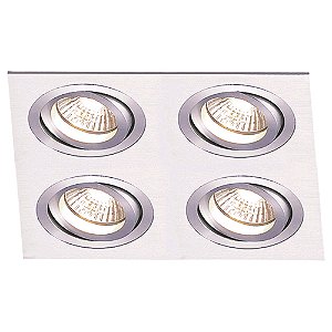 Spot Embutir Ecco 4Xar111 Bivolt Prata | NS5114A