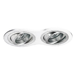 Spot Embutir Ouse 2Xdicroica Bivolt Escovado | NS5600-2A