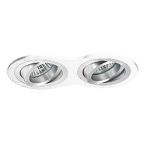 Spot Embutir Ouse 2Xdicroica Bivolt Branco | NS5600-2B