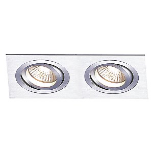 Spot Embutir Ecco 2Xdicroica Bivolt Cinza | NS5602A