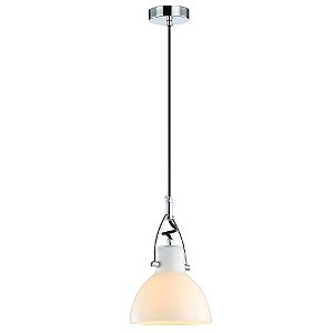 Pendente Bar Cromado Branco (D)14Cm (A)22Cm | OP057C