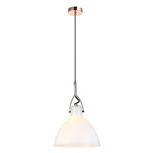 Pendente Bar Cobre Branco (D)25Cm (A)36,2Cm | OP059A