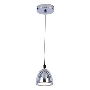 Pendente Obi Cromado Metal 11Cm X 10Cm 1xG9 | PD008C