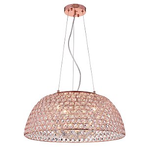 Pendente Bells Cobre Cristal (D)50Cm (A)19.5Cm 6Xg9 | PD009L