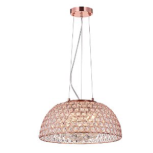 Pendente Bells Cobre Cristal (D)40Cm (A)16.5Cm 5Xg9 | PD009S