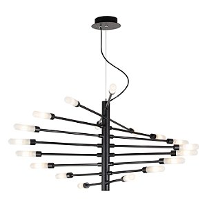 Pendente Neo Preto (C)104Cm(L)60Cm(A)39Cm 18xG9 | RE017L
