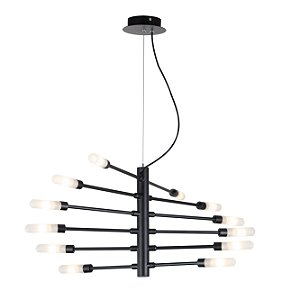 Pendente Neo Preto (C)86Cm(L)60Cm(A)32Cm 12xG9 | RE017S