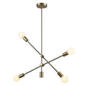 Pendente Ipanema Dourado (D)68Cm (A)139Cm 4Xe27 | RM003G