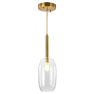 Pendente Filó Bronze Transp (D)11Cm (A)39Cm 1xG9 | RZ007