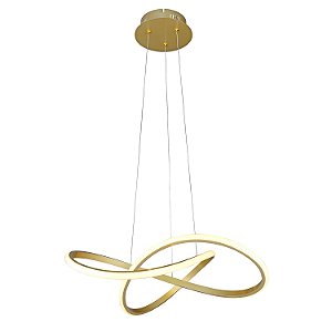 Pendente Fluire Dourado (C)58Cm (L)55Cm 30W 3000K | SB001