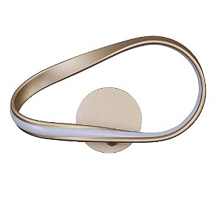Arandela Flow Dourado (C)38Cm (L)23Cm 12W 3000K | SB007G